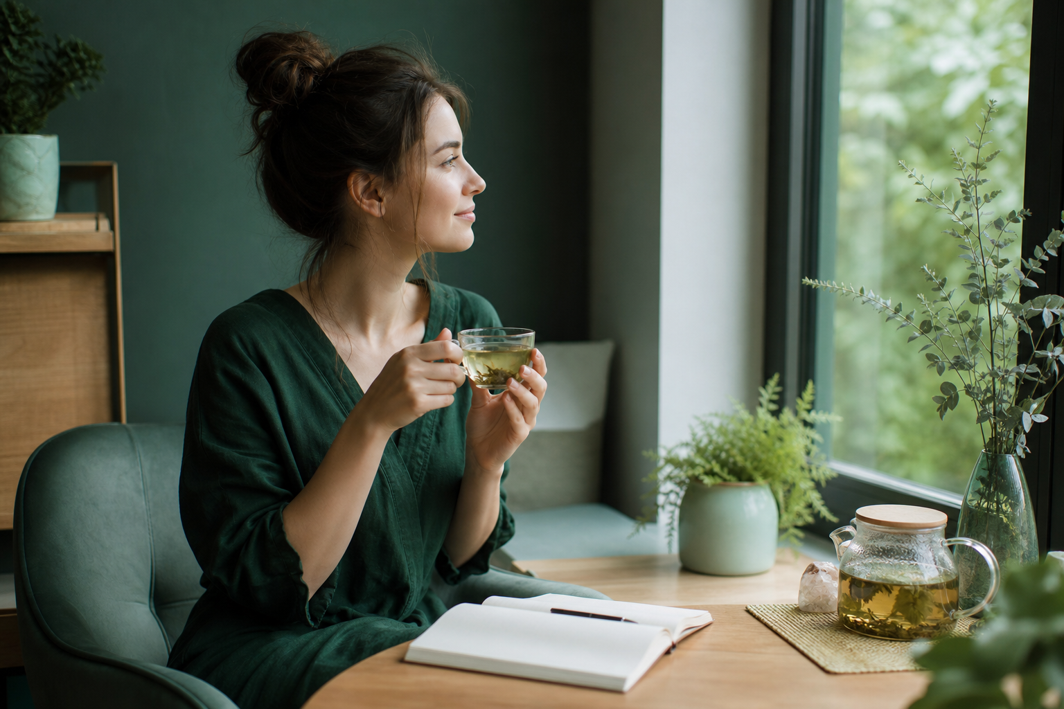 Straininggrelimi morning ritual habit guide scene